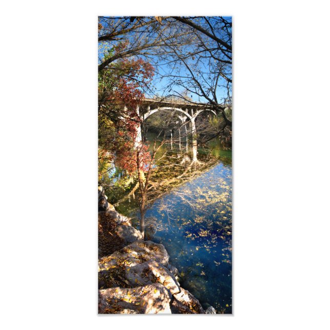 Barton Bäck Bridge - Austin Texas Fototryck (Framsidan)