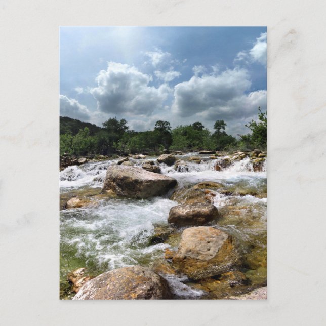 Barton Bäck Greenbelt Waterfalls - Austin, Texas Vykort (Framsida)