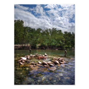Barton Bäck Hund Swimming Hål - Austin Texas Fototryck