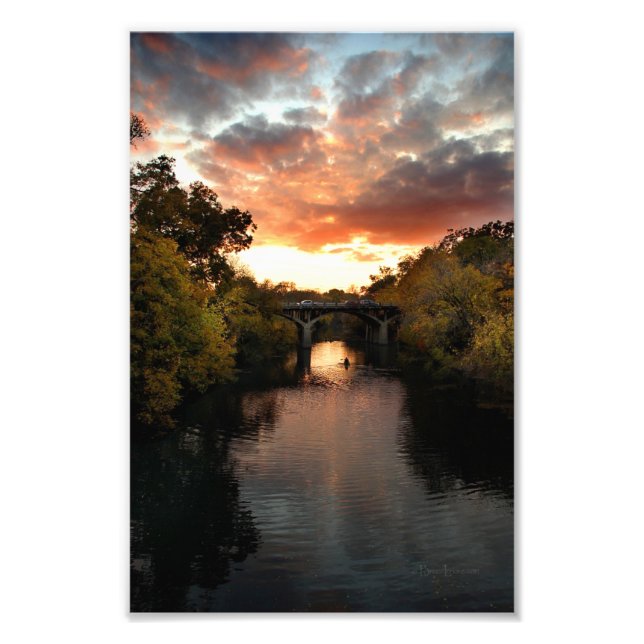 Barton Bäck Sunset - Austin Texas Fototryck (Framsidan)