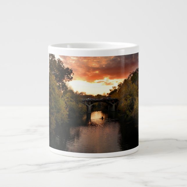 Barton Bäck Sunset - Austin Texas Jumbo Mugg (Framsidan)
