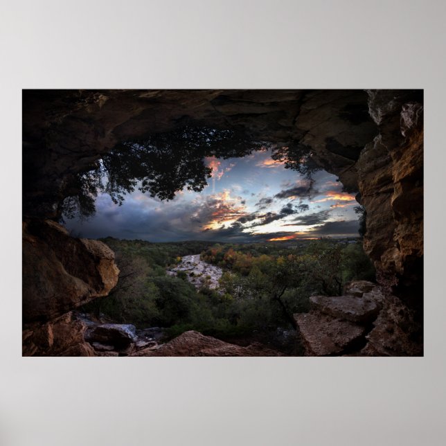 Barton Bäck Sunset - Austin, Texas Poster (Framsidan)