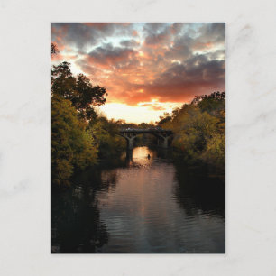 Barton Bäck Sunset - Austin Texas Vykort