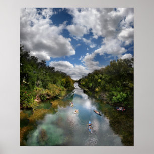 Barton bäckkajaker - Austin Texas Poster