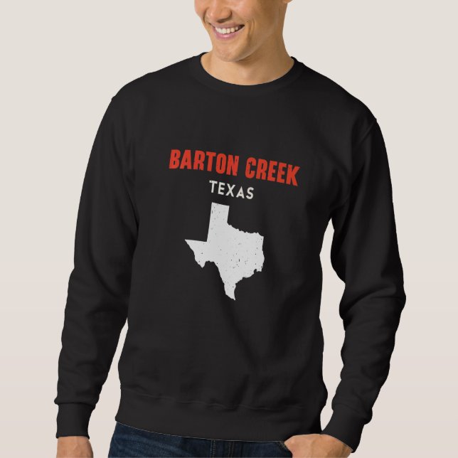 Barton Creek Texas USA Stat Amerika Resa Texas Lång Ärmad Tröja (Framsida)