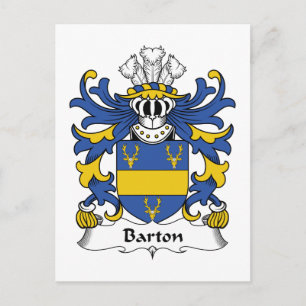 Barton familjvapensköld vykort