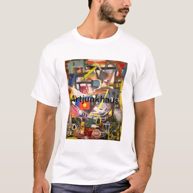 Barton Springs Abstrakt Jeff Hankamer Artjunkhaus T Shirt (Framsida)