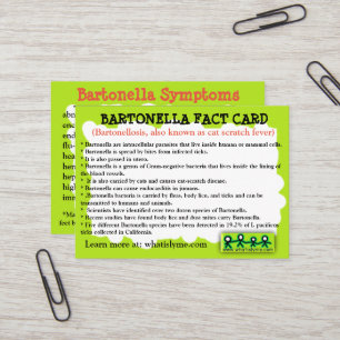 Bartonella Fakta Utbildningskort Visitkort