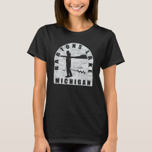 Bartons Lake Isfiske Michigan T Shirt