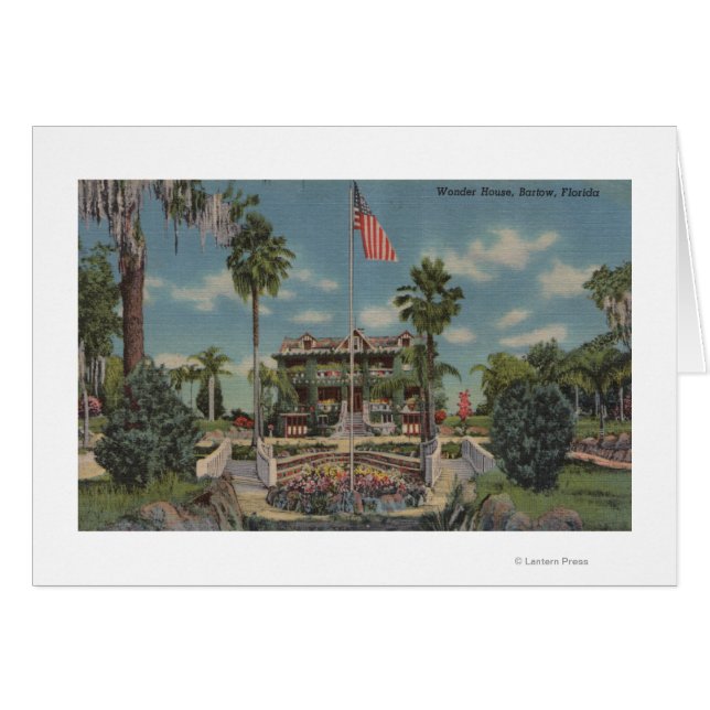 Bartow, Florida - View of  House and Garde Hälsningskort (Framsidan Horizontal)