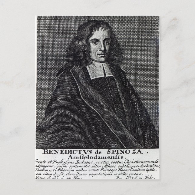 Baruch de Spinoza Vykort (Framsida)