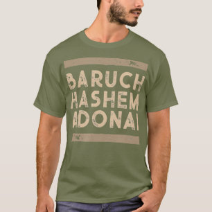 Baruch Hashem Adonai Hebrew Messianic Christian T Shirt