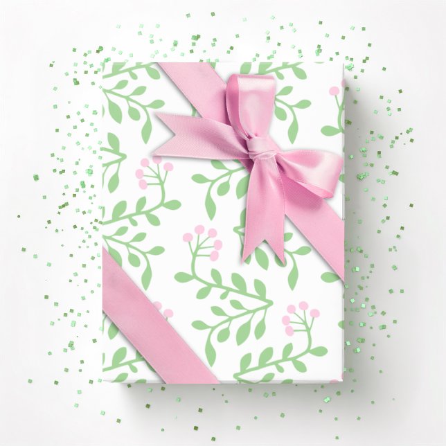Bärvridning i rosa och grönt presentpapper (Skapare uppladdad)