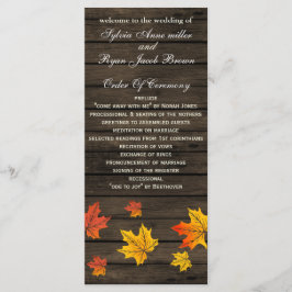 barwood Rustium fall bröllopsprogram, telängd Program