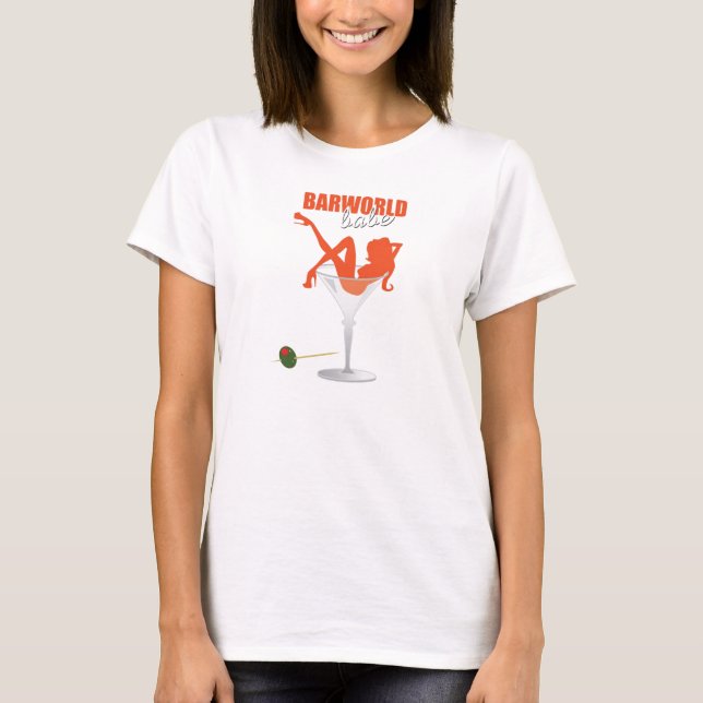 Barworld kvinna spagetti t-shirt (Framsida)