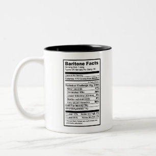 Baryton- "Nutrional information ", Två-Tonad Mugg