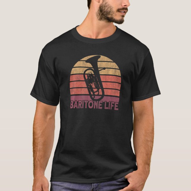 Barytonhorn Eufonium Barytonspelare   T Shirt (Framsida)