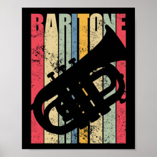 Barytonsaxofon Horn Marscherande Band Major Gear L Poster