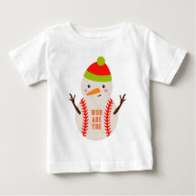 Bas Boll Snögubbe Kids T-Shirt Unikt