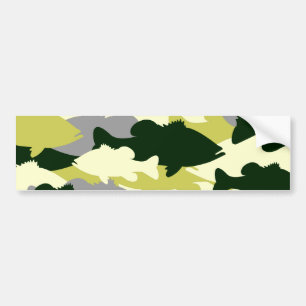 Bas- fiskegrönt Camo Bildekal