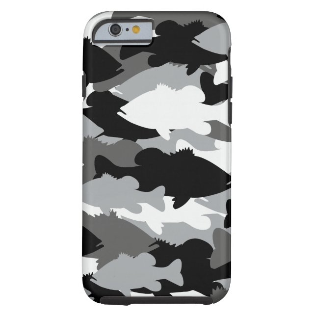 Bas- fiskesvart Camo Case-Mate iPhone Skal (Baksidan)