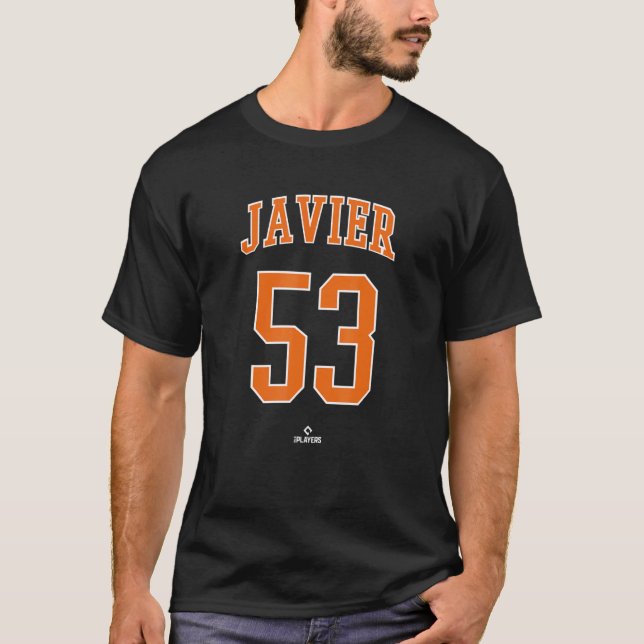 Bas för Cristian Javier Houston Baseball Player Te T Shirt (Framsida)