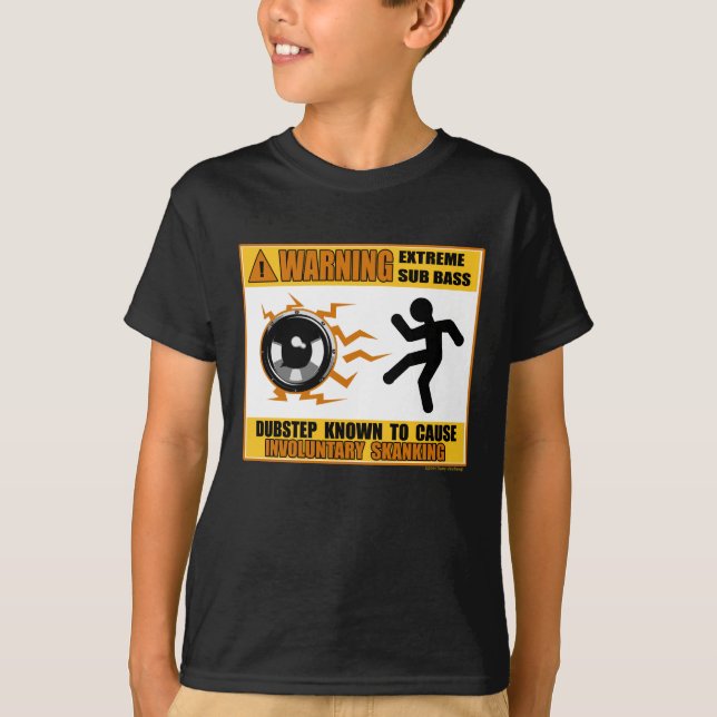 Bas för DUBSTEP-varningsytterlighet T-shirt (Framsida)