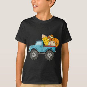 Bas för fotboll i Back to school Monster Lastbil T Shirt