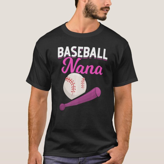 bas för Grandma Sport Baseball Player Nana Pension T Shirt (Framsida)