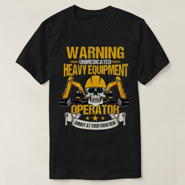 Bas för konstruktion av grävmaskiner med tung utru t shirt (Design framsida)