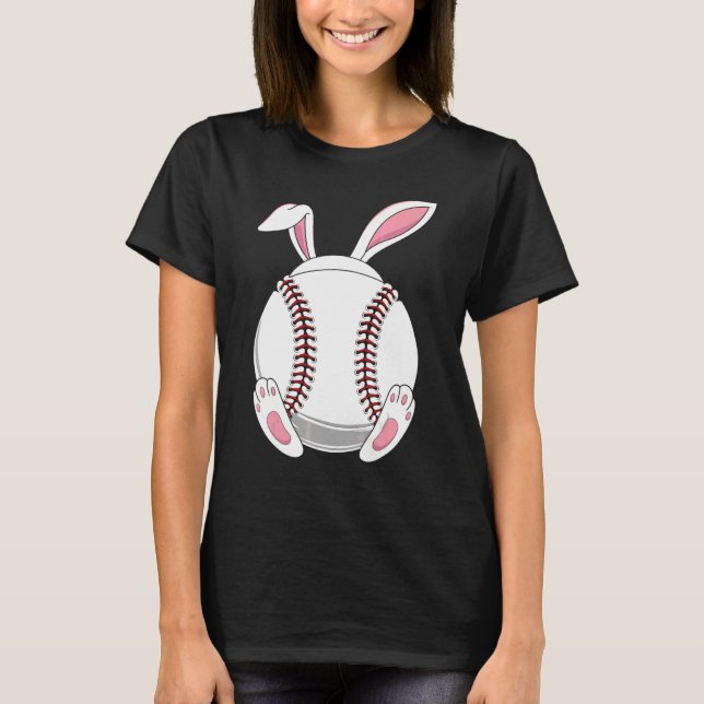 Bas för Påskharn Påsk Baseball Boll Påsk Day T Shirt (Framsida)