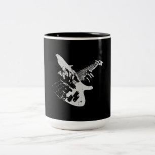 Bas Guitar Player Gift Baid Två-Tonad Mugg