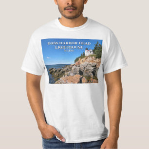 Bas- hamnhuvudfyr, Maine T-tröja T Shirt