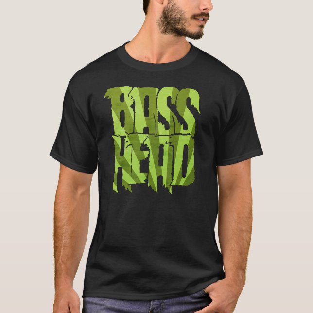 Bas- Head Sunburstgrönt Tee Shirt (Framsida)