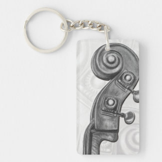 Bas- Headstock för Monogram i kolmusik Keychain