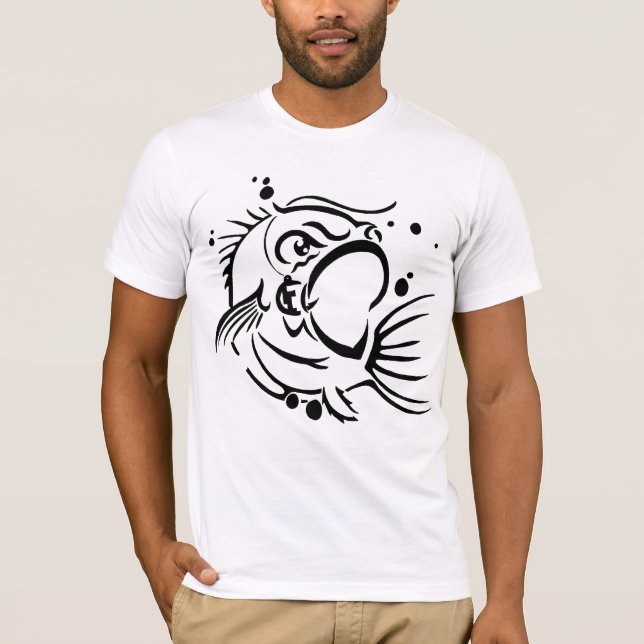 bas- heltäckandesvart tee shirt (Framsida)