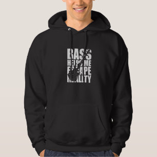 Bas hjälper mig fly verkligheten Basist Bas spelar Hoodie