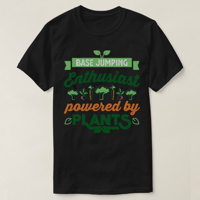 Bas-hoppentusiast med eldrift från Plants Vegan T Shirt (Design framsida)