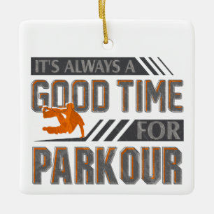 Bas Jumping Det är alltid en Bra till Parkour Julgransprydnad Keramik