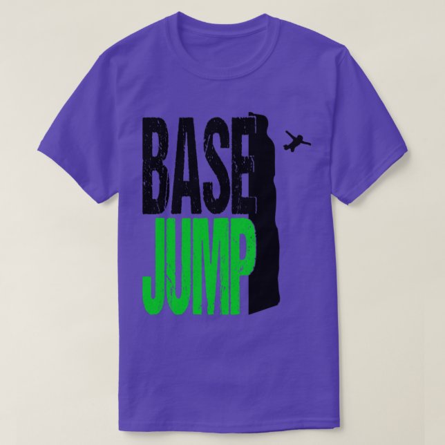 Bas-jumpning av Fallskärm Extremt Wingdress Base2 T Shirt (Design framsida)