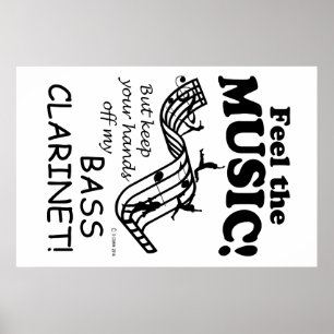 Bas- klarinettkänselförnimmelse musiken poster