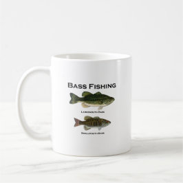 Bas- largemouth fiskelogotyp (- smallmouthen) kaffemugg