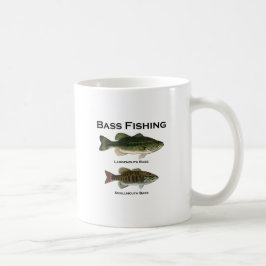 Bas- largemouth fiskelogotyp (- smallmouthen) kaffemugg