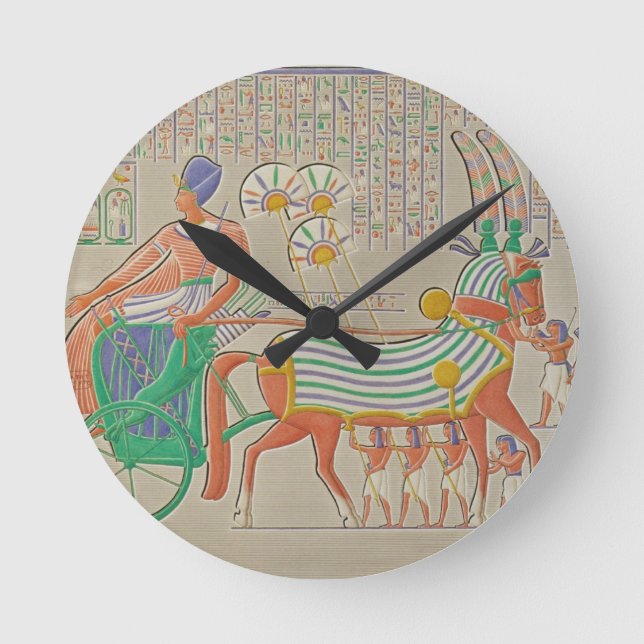 Bas-lättnad på Medynet-Abou, slott av kungarna på Rund Klocka (Framsida)