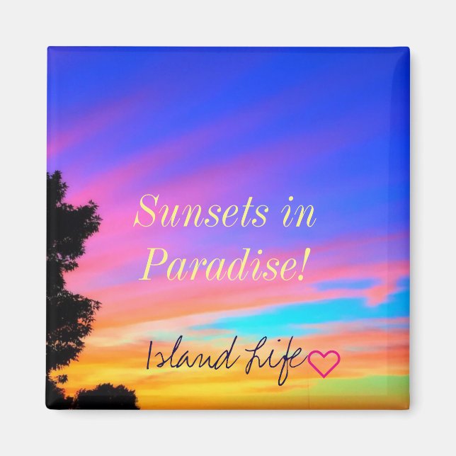 Bas | Magnet | Beach är min Lycklig Ställe (Framsidan)