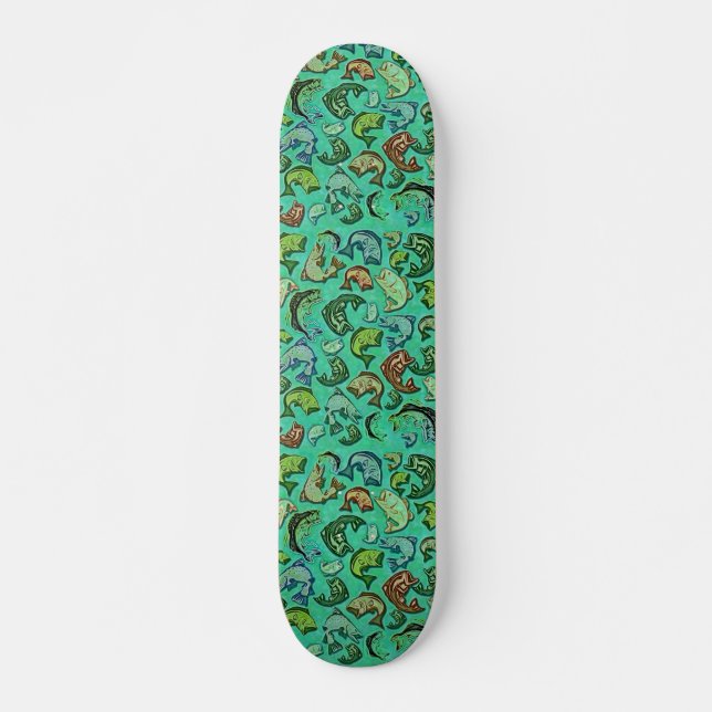 Bas- och forellfiskSkateboard Mini Skateboard Bräda 18,5 Cm (Framsida)