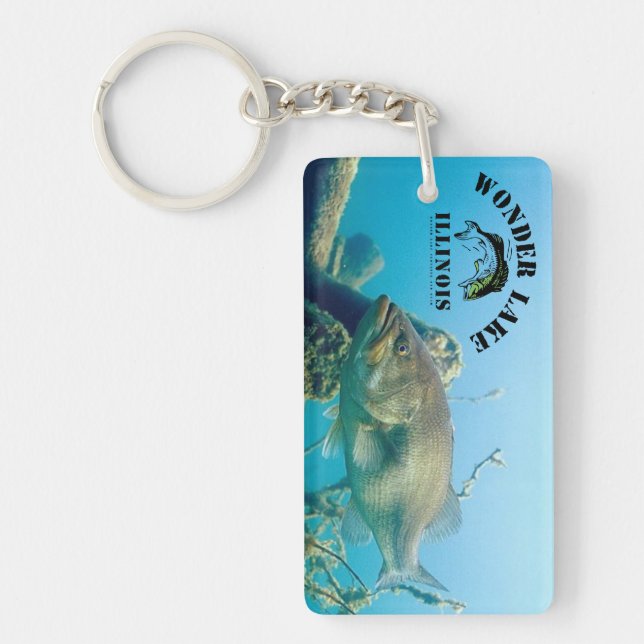 Bas- rektangel (tvåsidiga) Keychain (Framsidan)