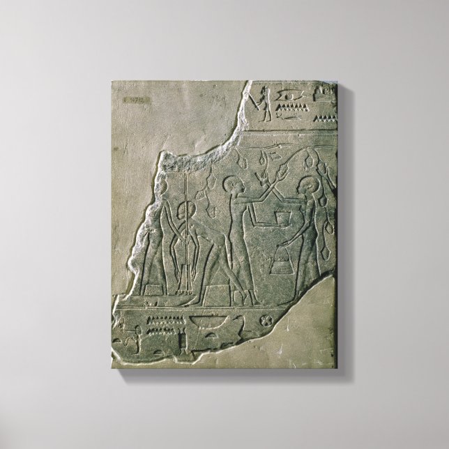 Bas relief of priestesses collecDrues, 26:e-3 Canvastryck (Framsida)