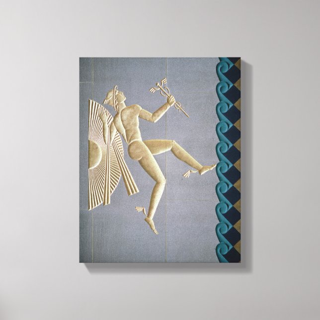 Bas-relief som beskriver kvicksilver canvastryck (Framsida)