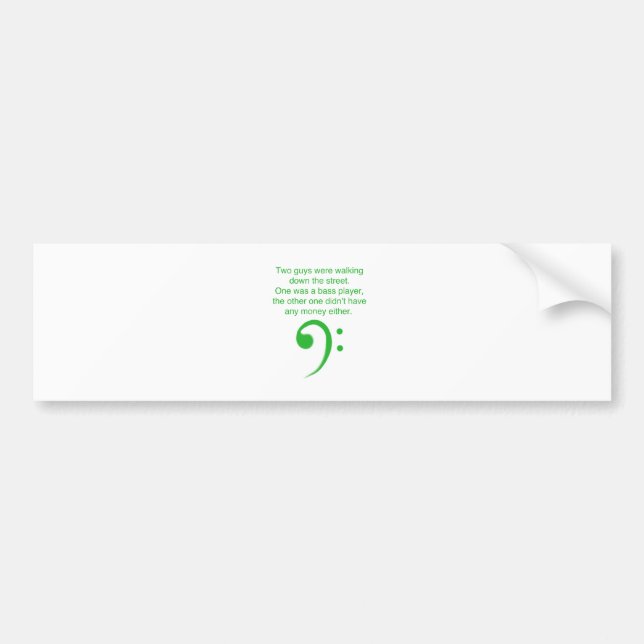 Bas- spelareskämt bildekal (Framsidan)